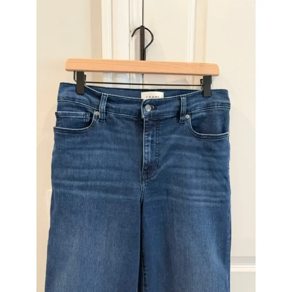 FRAME Le Palazzo Crop Wide Leg Jean in Keepsake Size: 29 - Picture 3 of 10